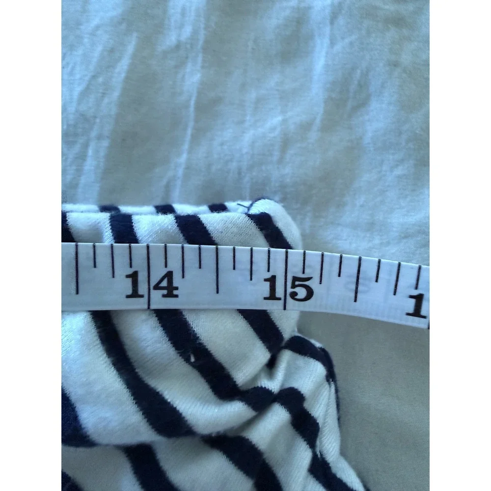 Lauren Ralph Lauren Navy White Stripe Fold Over Maxi Skirt Womens Medium